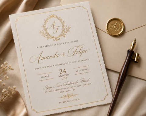 Caligrafia para Convite de Casamento: Guia Completo de Estilos, Papéis, Métricas e Integração Visual