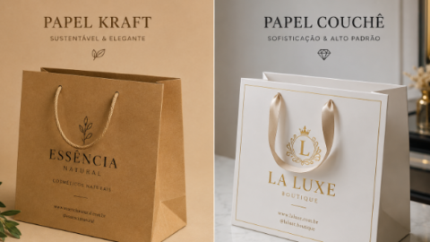 Papel Kraft ou Papel Couchê: Qual é a Melhor Opção para Sacolas Personalizadas?