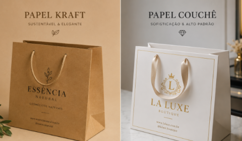 Papel Kraft ou Papel Couchê: Qual é a Melhor Opção para Sacolas Personalizadas?