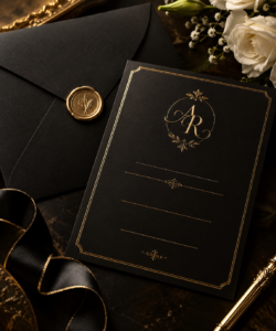 Convite de Casamento Preto: Como Criar uma Papelaria Sofisticada e Inesquecível